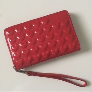 Marc Jacobs Embossed Hearts Zip Wristlet